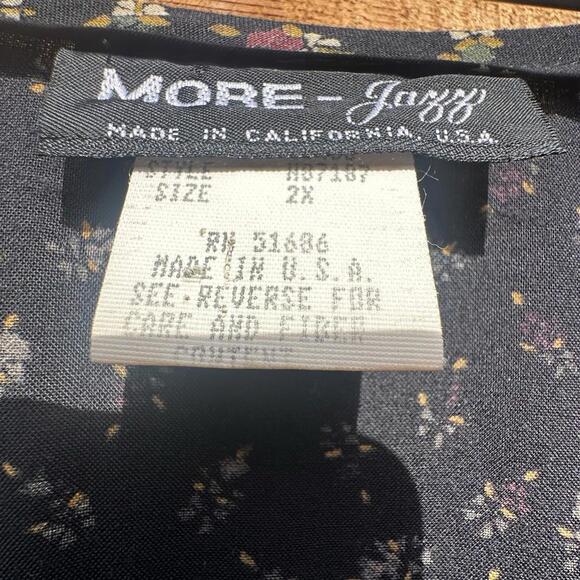 Vintage 90s  Cottage Floral Grunge Teacher Tie Back Dress Sz 2xl More Jazz - Picture 7 of 13